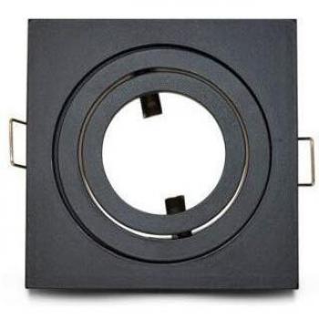 Supporto Orientabile per Spot Nero 30° 88mm x 88mm