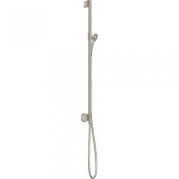 Barre de douche avec raccordement mural Hansgrohe Axor One, flexible 1600 mm, nickel brossé