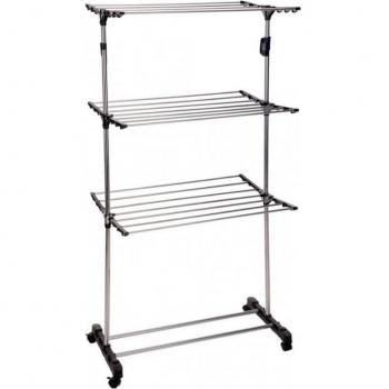 Stendibiancheria verticale xl su 3 Livelli Con Ruote Stendino Panni 80X57X165cm