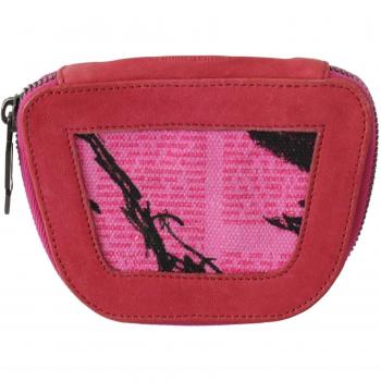 Monedero Rosa Suede con Diseño y Cierre para Mujer
