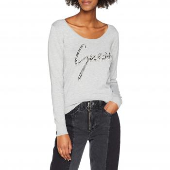 GUESS Clara, Pulóver para Mujer, Gris (Light Heather Grey M Lhy), Medium