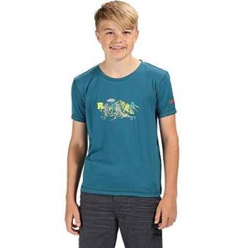 Kinder T-Shirt Regatta Alvarado IV – Schnelltrocknend, UV‑Schutz – XL Ozeanblau