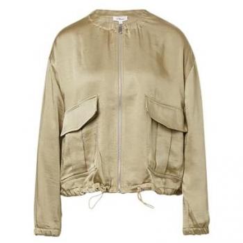 Funktions‑Indoor‑Jacke s.Oliver – Satin‑Blouson mit Aufsetz­taschen