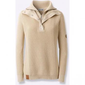Troyer Damen‑Strickpullover in Gr. 38 – neutral sand