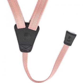 Sangle pour ukulélé D'Addario 19UKE04 – Eco‑Comfort en couleur corail