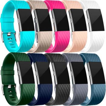 Braccialetto Grande TPE per Fitbit Charge 2 – Set da 10