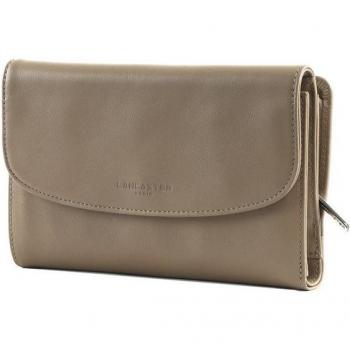 Portefeuille en cuir taupe LANCASTER pour femme