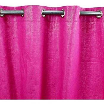 Rideau “Cometa” in Cotone-Lin-Lurex 140x250 cm Rosa Fucsia