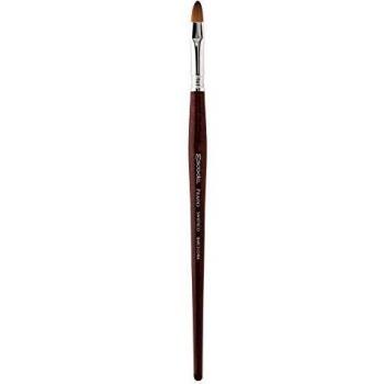 Escoda Short Handle Artist Watercolor Brush, Sable, Bright, Size 4