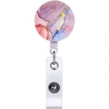 Insignia retráctil de mármol rojo para personal médico