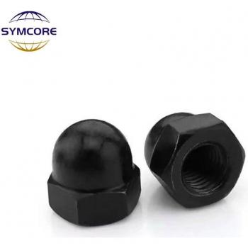 Écrous dôme noir avec filetage intérieur M4 M5 M6 M10