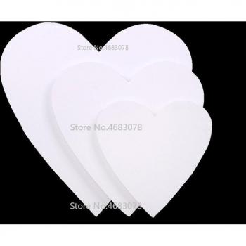 Marco de algodón en forma de corazón, lienzo enmarcado para pintura al óleo, 5 piezas