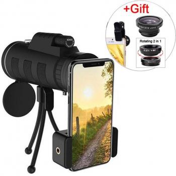 Zoom 40x60 Monocular – Lente Ojo de Pez para iPhone & Samsung