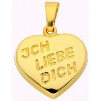 Goldfarbenes Adelia Ketten-Set mit 333‑Herz Anhänger