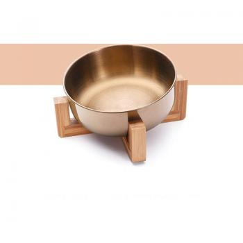 Cuenco Saludable para Mascotas: Platos Inclinados y Estuche de Madera