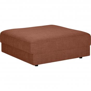 Polsterhocker Bourbon (braun) – 114 x 43 x 114 cm – aus 100 % Polyester – für Wohnzimmer & Café