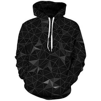 Hoodie Tessuto Geometrico Uomo