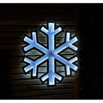 Samuel Alexander 60cm LED Infinity Christmas Light Hanging Snowflake Decoration in Bright White