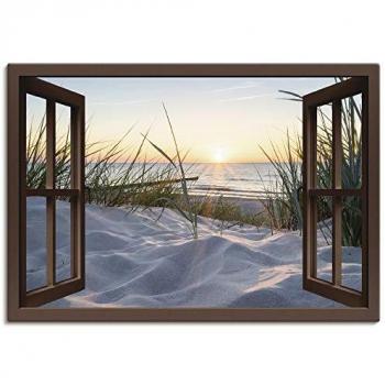 Artland Wandbild »Ostseestrand durchs Fenster«, Meer Bilder, (1 St.)