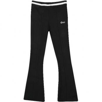 Girls' Regular Fit Flared Pants with Logo Embroidery