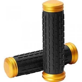 Hashiru Motorradgriffgummis ST06 Aluenden 22mm schwarz/gold