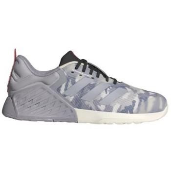Zapatillas de fitness Adidas Dropset 3 GFX blancas y grises para hombre, talla EU 45 1/3