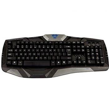 E‑Blue Combatant EX Schreibtischtastatur schwarz/blau