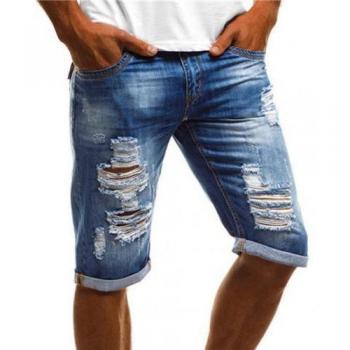 Shorts de denim ajustados para hombre