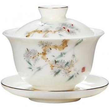 Elegante Gaiwan Teekanne aus Porzellan