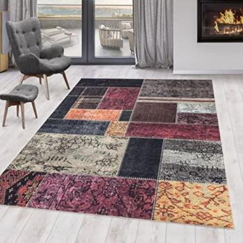 Mehrfarbiger Vintage Teppich für das Wohnzimmer