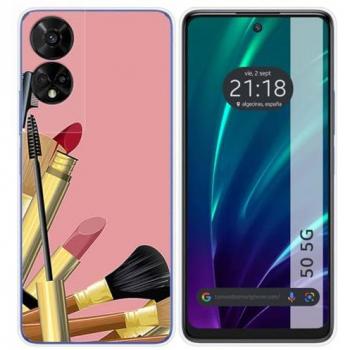 Funda Silicona para TCL 50 5G con Diseño de Brochas