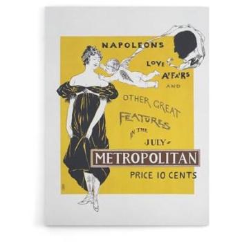 Artery8 Napoleonic Romance Poster – 12×16 in yellow canvas