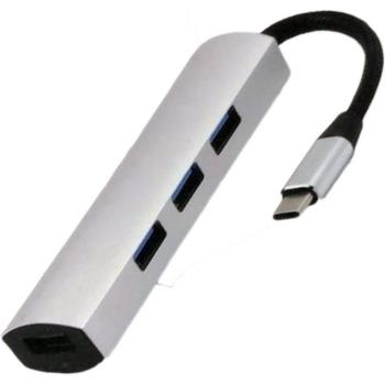 Dongle USB-C Ultra Slim avec Micro USB et 3 Ports USB 3.0