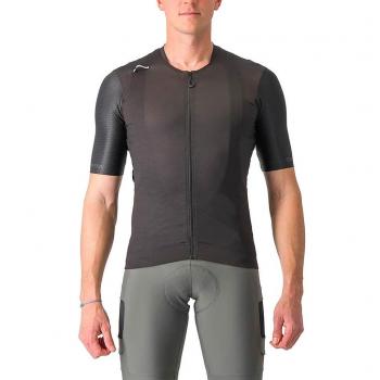 Jersey da Corsa Castelli Unlimited Pro Nero con Tasca per Bottiglia