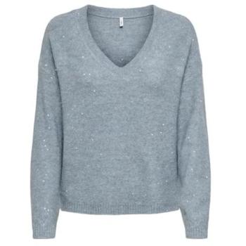 ONLY Strickpullover: Onlarizona LS Sequins V‑Neck Pul Knt