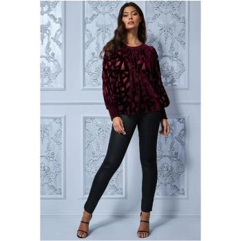 Goddiva Red Wine Burnout Top