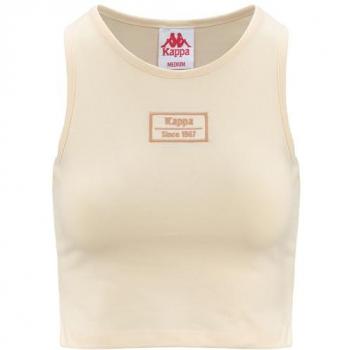 Kappa Damen Top Authentic Stew Organic (L) – Kombinationsfarbe Weiß+Rosa