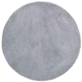 Navarra Shaggy Grigio‑Argento 120x120 cm – Tappeto Velluto