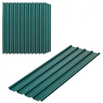 Outsunny Set of 12 Corrugated Steel Roof Sheet Panels