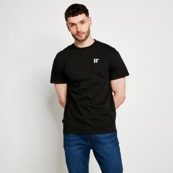 Camiseta Core Negro 11 Degrees: Pecho y Manga Cortas