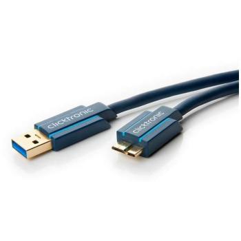 Clicktronic 70121 Micro USB 3.0 Hochgeschwindigkeitskabel