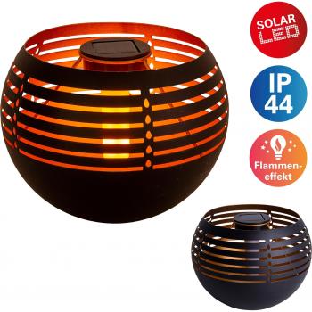 NÄVE LED Gartenbeleuchtung „Flammeneffekt“ – Schwarz/Gold