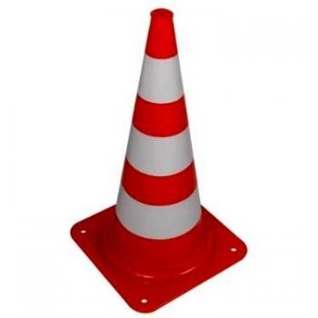 Cono per sicurezza stradale 75 cm rosso/bianco