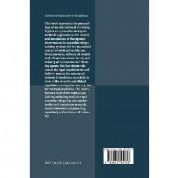 Control and Automation in Anaesthesia