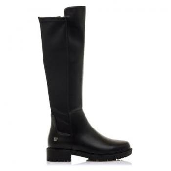 Mustang Botas Alta Negras Planas Pita 52458
