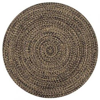 Jute Rug Black and Natural 90 cm vidaXL