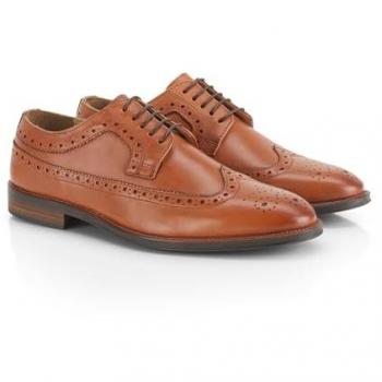 Catesby England George Comfort Flex Leather Brogue – Men, Tan, UK 11