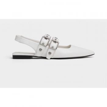 Stradivarius Flat Shoes with Buckle Details