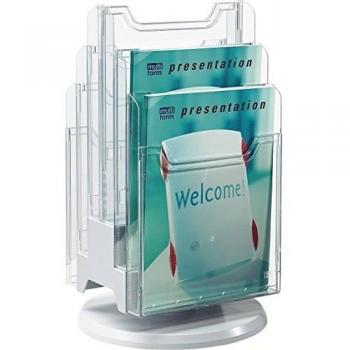 Exacompta Counter Literature Display 6 Sections A4 Clear
