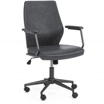 Poltrona da ufficio Jamie Schienale Basso Ecopelle Nero 67 x 58 x 93-105 cm